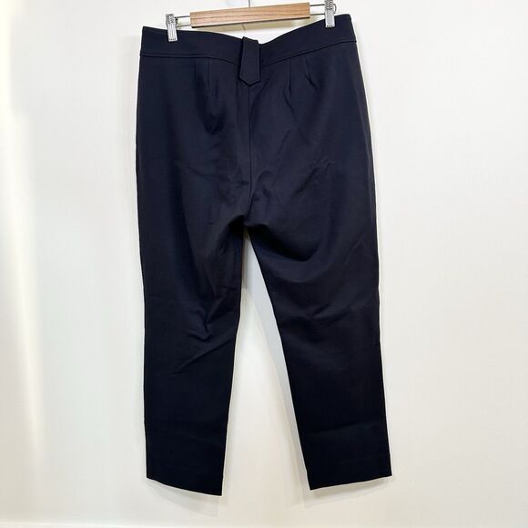 Quince Pants Womens Large Navy Ultra-Stretch Ponte Straight Leg Mariner Sailor - Picture 5 of 12